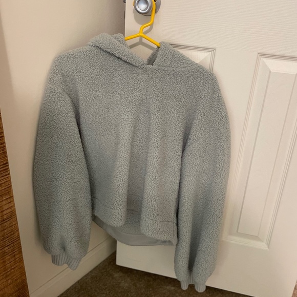 Abercrombie & Fitch Soft A.F. Collection Sherpa Mint Hoodie - Picture 2 of 4